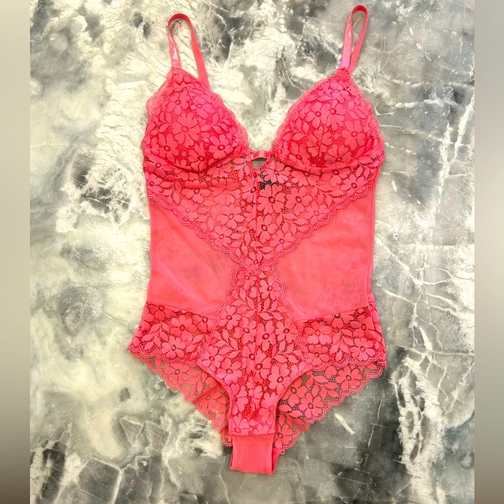 Pink Lace Bodysuit